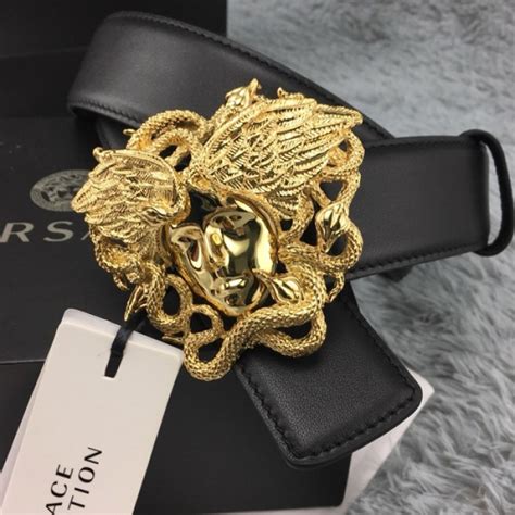 versace medusa gold chain belt|versace medusa snake wings belt.